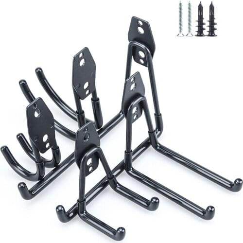 5pcs/lot Heavy Duty Storage Hooks Bicycle Bike Hose Pipe Hooks Wall Mounted Hook Garden Hanging Tools Garage Organizer Holder 25