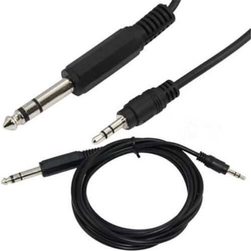 6Ft 1.8m 1/4" 6.35mm TRS stereo male to 1/8" 3.5mm male plug Aux cable Cord Char