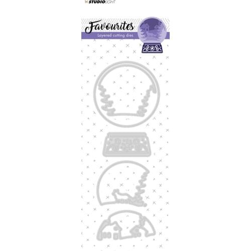 AliliArts Metal Cutting Dies Christmas scene layer diy Scrapbooking Photo Album Decorative Embossing PaperCard Crafts Die