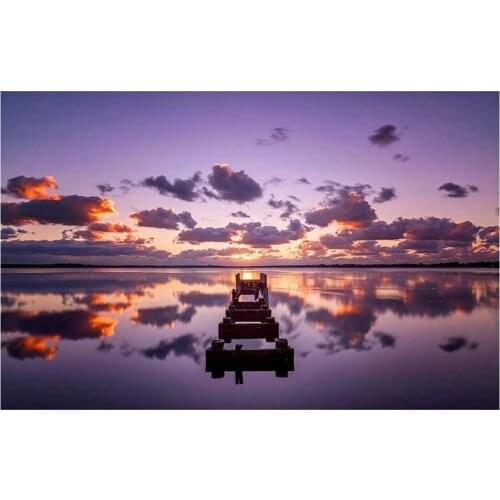 Diamond Painting DIY Full Drill Rhinestones, Sky Reflection on the Sea, Paint with Diamonds Crystal Diamond Art Kits Sea