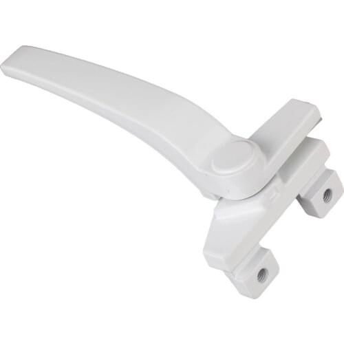 White Classic Zinc Alloy Right Hand Side Lock Handle Safety Casement Window Lever Handle