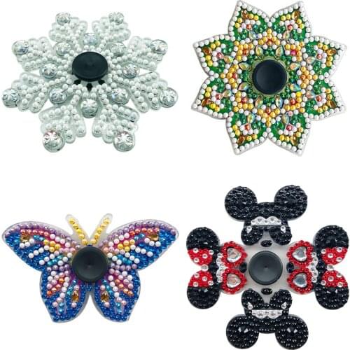 DIY Rhinestone Fingertip Gyro Diamond Hand Spinner Fidget Spinner Kids Toy Relief Stress Focus Concentration Relaxing Toys