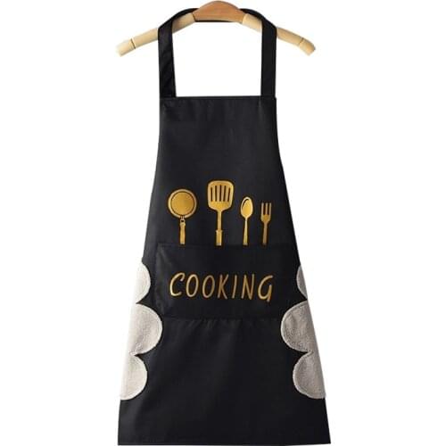 Household kitchen cooking and housework apron womens fashion new oil and pollution-proof adult work men and women waist overall