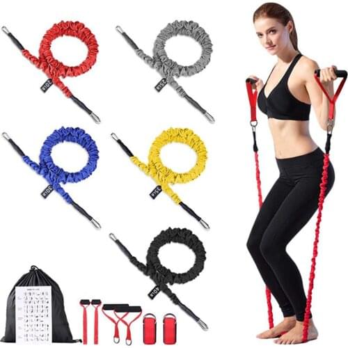 Resistance Bands Multifunctional Stretch Exercise Elastic Bands Set Fitness Pull Rope Fitness Elastic Training Expander
