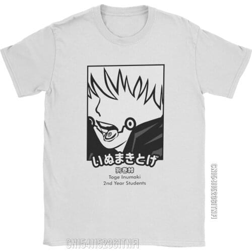 Men Jujutsu Kaisen Toge Inumaki T Shirt 100% Cotton Clothes Funny Classic Short Sleeve Crew Neck Tees Summer T-Shirt