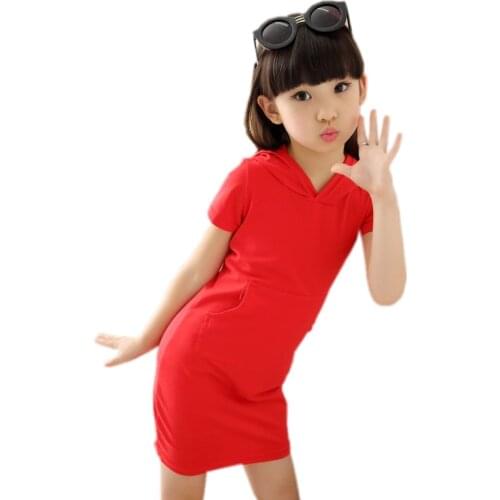 2019 Hot Sale 3 4 5 6 8 10 11 12 Years Girls Summer baby casual style Cotton kids Summer Girls Dress Tutu Dresses For Girls Hat
