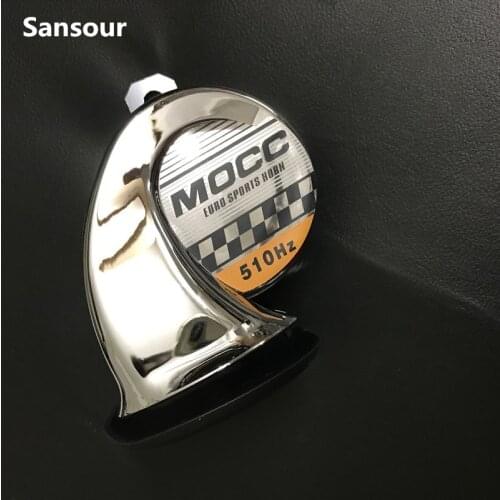 Sansour Chrome Motorcycle Horn 510Hz Scooter Moped ATV Go-Kart Vespa Dirt Pocket Bike