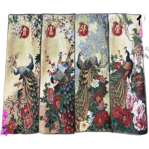 Collection of ancient religious Thangka embroidery, four screens, Nepalese portrait, brocade painting, silk, glorious and rich h