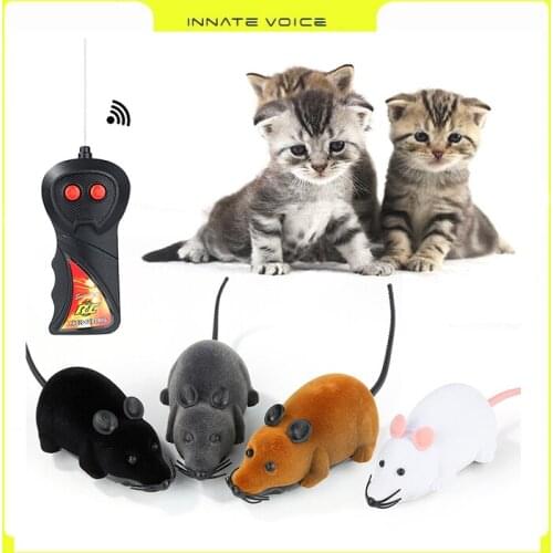 ZK50 Pet Cat Mice Toy Wireless Electronic Remote Control Mouse Mechanical Motion Rat Pet Toys Funny Toy Xmas Gift For Pet Toys