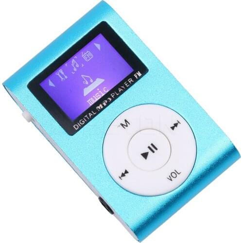 Kebidu Mini USB Clip MP3 Player LCD Screen Support 32GB Micro SD TF Card Digital Mp3 players