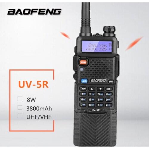 Powerful BAOFENG UV-5R 8W Walkie Talkie CB Radio Amateur Dual Band Ham Radio Transceiver UV5R Transmitter Talkie Walkie for Hunt