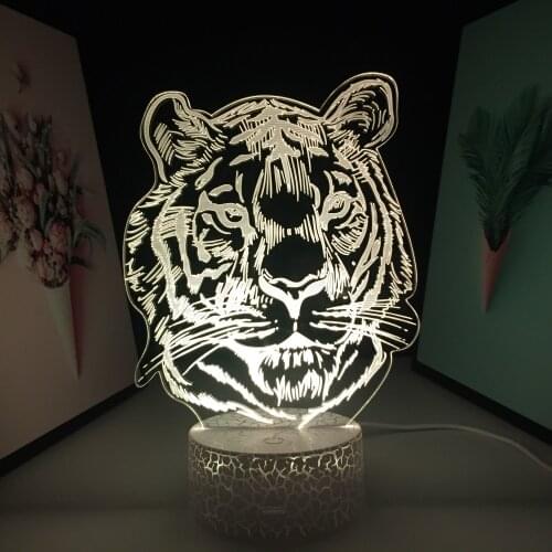 3D Illusion Table Lamp Animal Series Light for Kids Bedroom Decoration Nightlight LED RGB Touch Sensor Night Light Animal