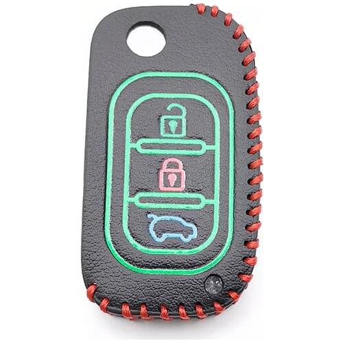 2019 New Luminous Styles Leather Key Case Cover For Sport Sedan Lada Priora Kalina Granta Vesta X-Ray X-ray 3 buttons Key Bag