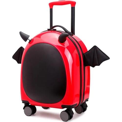 2020 New kids Cute little devil trolley case girl&boy 16 inch rolling luggage students school suitcases children Boarding box