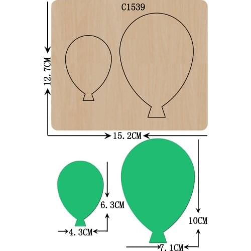 New balloon card Wooden die Scrapbooking C-1539 Cutting Dies Multiple sizes