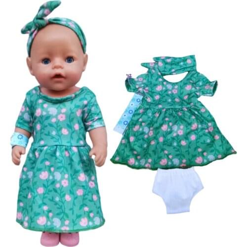 Doll clothes baby doll rompers skirt bag set for 18 inch american generation girl dolls clothes pajama set
