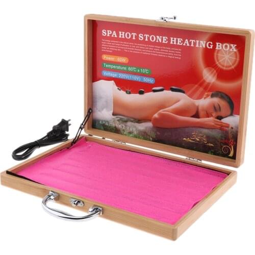 Electric Hot Stone Heater, SPA Massage Hot Stone Warmer Heating Bag for Body Relax, Holds 20 Pcs Rock Stones