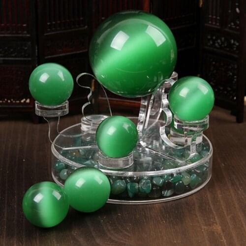 Natural Cats Eye Crystal Seven Star Array Great for Meditation Home Fengshui Decoration Chakra Reiki Stone