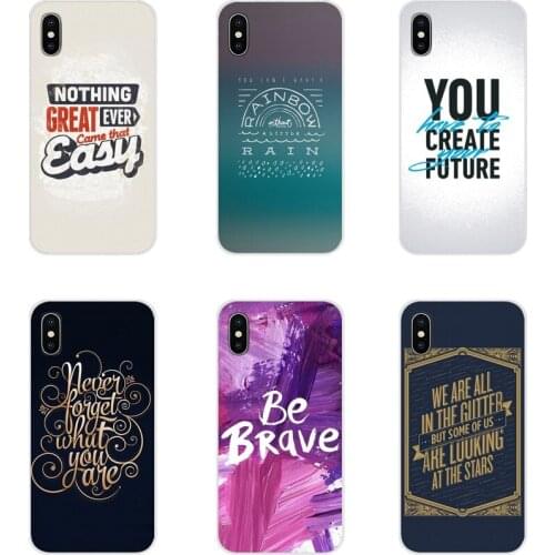 For Samsung Galaxy A3 A5 A7 A9 A8 Star A6 Plus 2018 2015 2016 2017 Quote Design Inspiration phrase Transparent Soft Cases Covers
