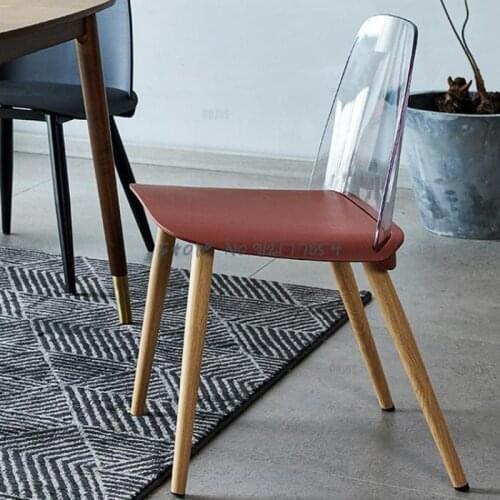 Nordic Transparent Chair Home Designer Dining Chair Net Red Makeup Chair White Negotiation Chair Light Luxury Acrylic Stool
