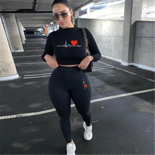 Tracksuit Women Sport Fitness 2 Two Piece Set Outfits Long Sleeve Crop Tops Tshirt Leggings Pants Set Bodycon 2020 Winter