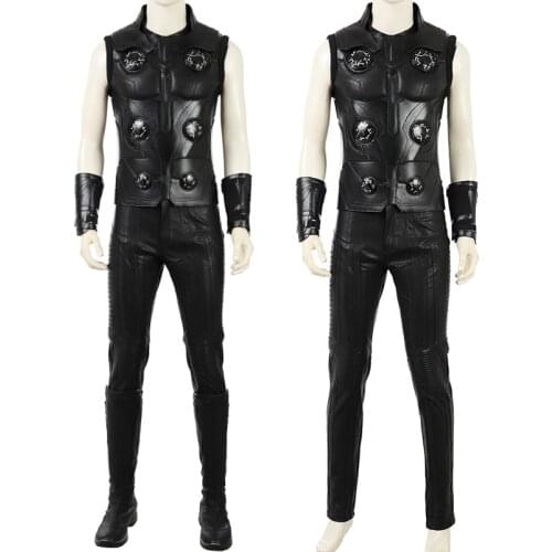 Adult Men Infinity War God Of Thunder Thor Odinson Cosplay Costume Halloween Outfit Full Props Suit With Shoes