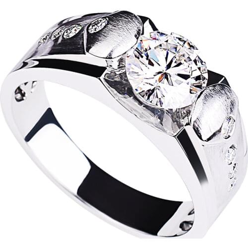 Mature Mens Rings 925 Sterling Silver Luxury Classic Unique Elegant Exquisite Anniversary Party Original Design Diamond Jewelry