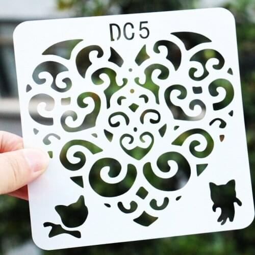 1pc w15 PET Heart w53 Lovely Painting Mold Kids Student Supply Creative Cute Xmas Kids Multi Ruler