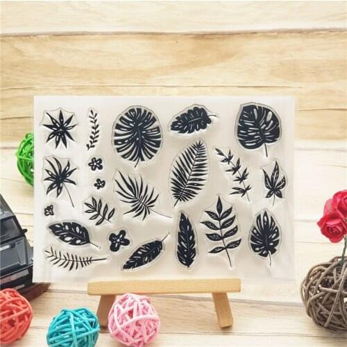 11x16CM leaves transparent seal clear stamps silicone seal roller stamps DIY scrapbook album / card production