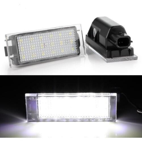 2Pcs Canbus Car LED Number License Plate Light No error For Renault Megane 3 Clio Laguna 2 Megane 3 Twingo Master Vel Satis