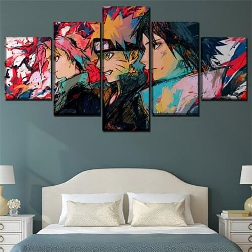 5 Piece Canvas Wall Art Anime Manga Ninja Posters Pictures Figure Prints Home Modern Living Decor Bedroom Decoration Paintings