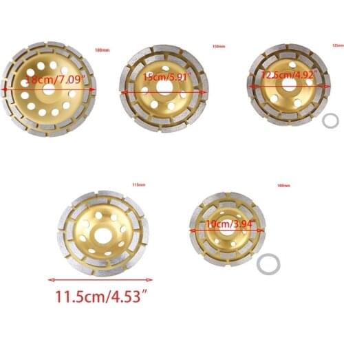 Diamond Segment Wheel Disc Grinding Cup Concrete Marble Stone Floor Polishing Plate Double Row Grinding Wheel