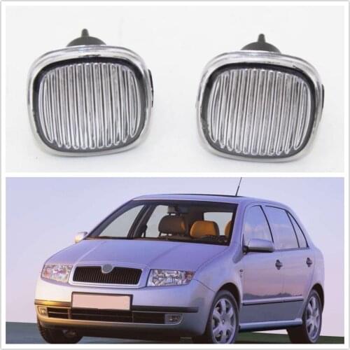 2pcs For Skoda Fabia MK1 1999 2000 2001 2002 2003 2004 Car-Styling Side Marker Turn Signal Light Lamp Indicator Repeater