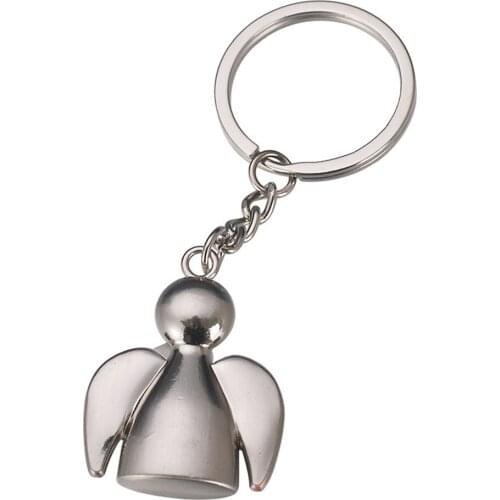 Valentines Day Angel Couple Key Chain Men Gift Car Key Ring Women Angel Metal Keychain Lovers Group Patry Jewelry Key Holder