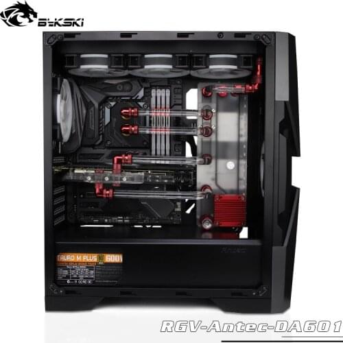 BYKSKI Acrylic Waterway Board fit Antec DA601 computer Case ,5v 3pinheader support combo DDC pump RGV-Antec-DA601