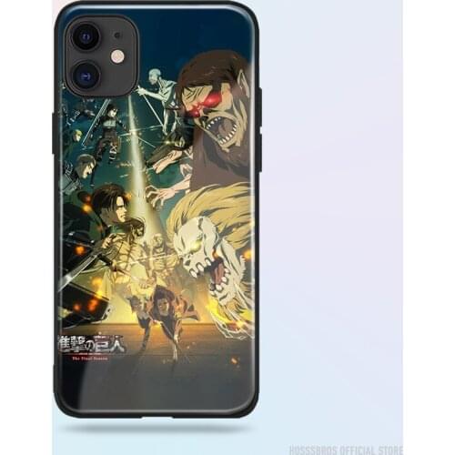 Attack on Titan Final Season Soft Silicone Glass for iPhone SE 6 6s 7 8 Plus X XR XS 11 12 Mini Pro Max Phone Case Cover Shell