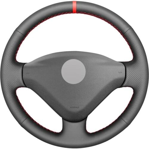 Black PU Leather Soft Car Steering Wheel Cover for Peugeot 207 2006-2014 Expert 2008-2016 Partner 2009-2018 Fiat Scudo 2010-2016