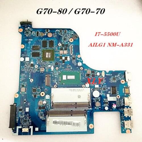 FOR G70-80 G70-70 Motherboard Lenovo laptop motherboard 80FF AILG1 Nm-A331 CPU: I7-5500U GPU: GF920M 2GB DDR3