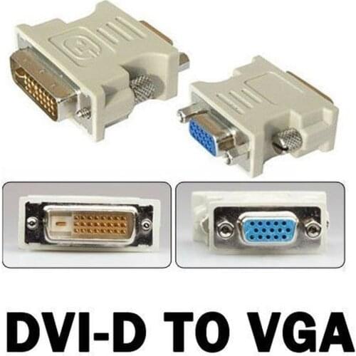 DVI-D DVI MALE 24+1PIN TO VGA FEMALE SVGA 15PIN VIDEO MONITOR ADAPTER CONVERTER