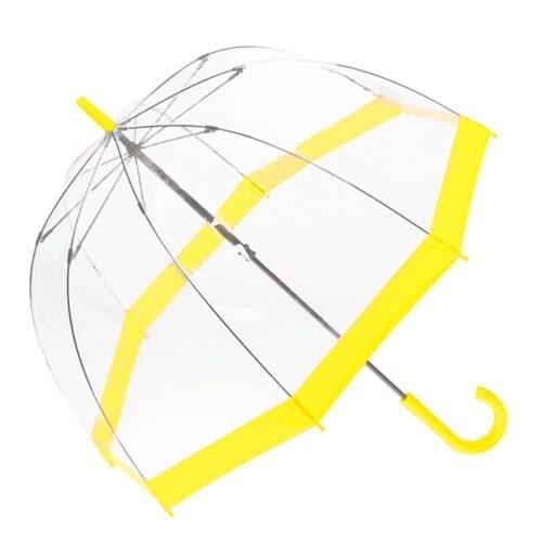 [ Fly Eagle ] 300pcs Quality Transparent Umbrella Dome Shape With Border See Through Ladies Men Large Yellow