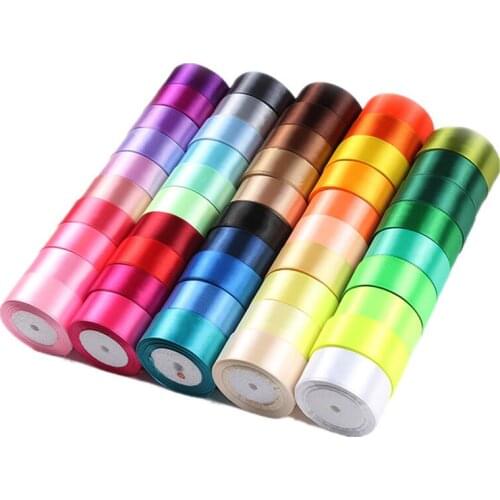 Hot sale (25 yards/roll) 40mm Single Face Satin Ribbon for Wedding Party Decoration Invitation Card Christmas Gift Wrapping tape