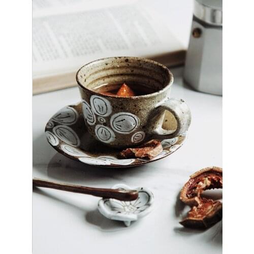 Classical Vintage Ceramic Coffee Mug Painting Pottery Cup Handmade Office Cup Juego De Tazas De Cafe Moroccan Tea Set Jingdezhen