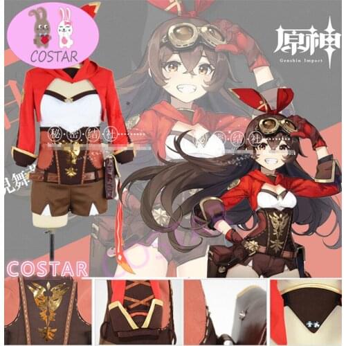 Anime Genshin Impact Amber Game Suit Lovely Dress Uniform Cosplay Costume Halloween Party Outfit For Women Girls New 2020