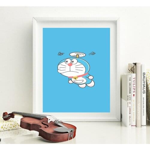 Creative Doraemon Wall Art Prints Poster Print Picture Animal Wall Art Poster Living Room Bedroom Poster Decoration