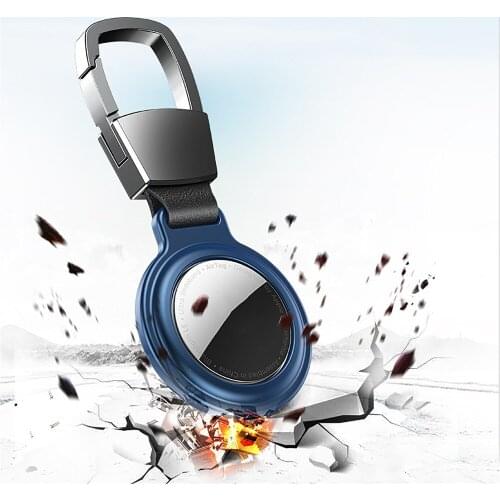 Magnetic Keychain Scratch-proof Cover Case Metal Anti-lost Device Protective Sleeve for AirTags Locator Tracker Protector
