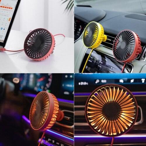 Car fan USB van home car air outlet refrigeration air conditioning partner powerful cooling mini fan