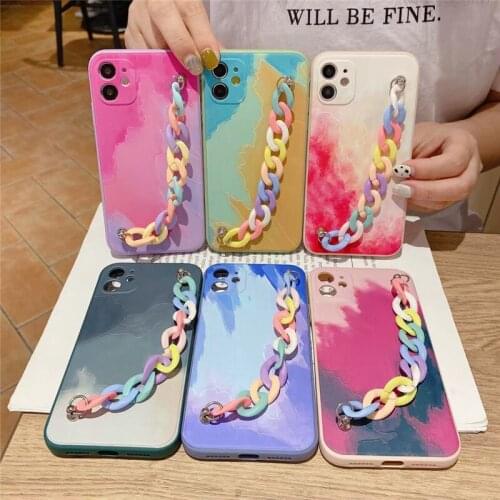 Painted Rainbow Wristband Soft TPU Case For Redmi Note 10 Pro Case Cover For Xiaomi Poco X3 NFC M3 Mi 10t Lite mi 11 9t Note 8 7