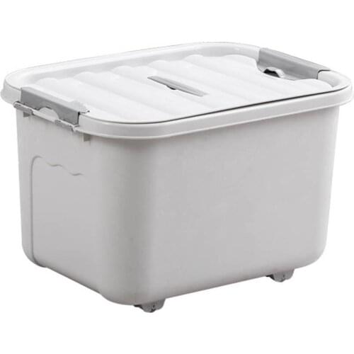 Clothes Organizer Large Plastic Storage Box Solid Color Bed Under Closet Storage Box Quilt Clothing Container Sundries Rangement