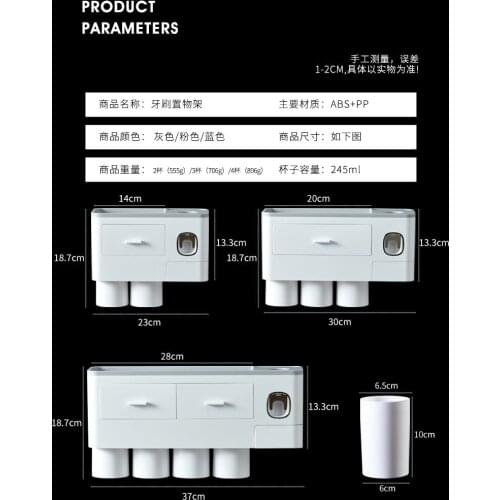 Simple Mouthwash Cup Toothbrush Cup Shelf Household Wash Cup Couple Toothbrush Three Family Toothbrush Cup Set