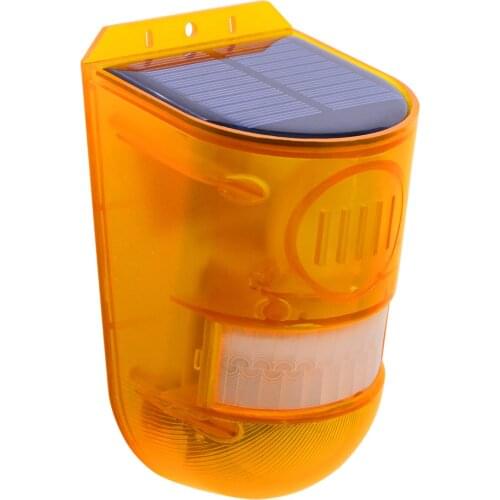 Solar Alarm Light Motion Sensor Solar Alarm Siren for Outdoor Farm Barn Yard